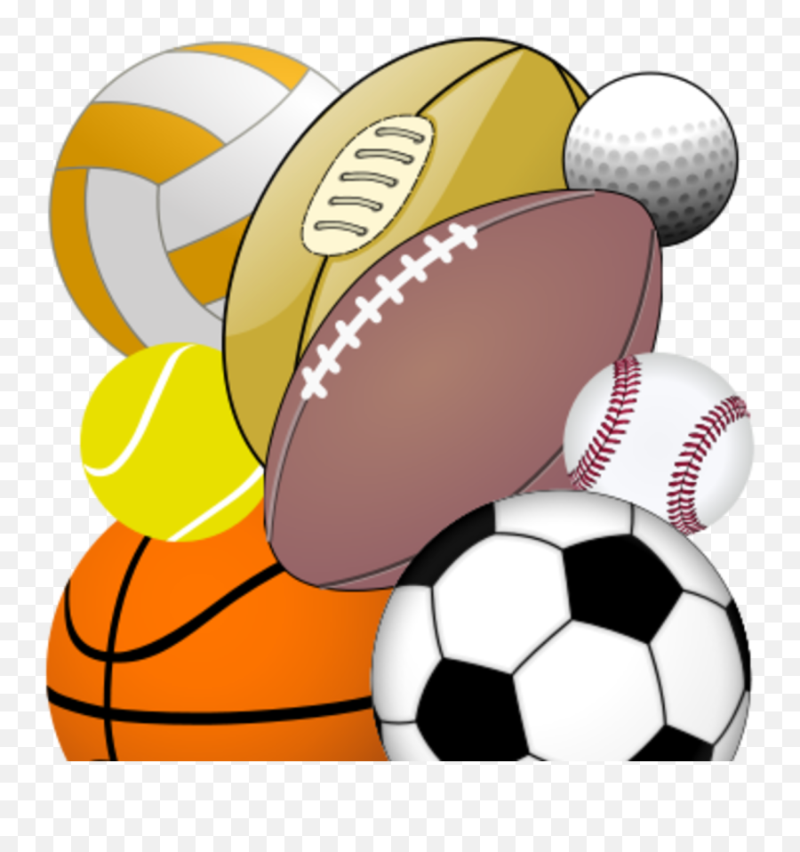 Sports Equipment Clipart Physical - Football Basketball Soccer Baseball Png,Sports Balls Png