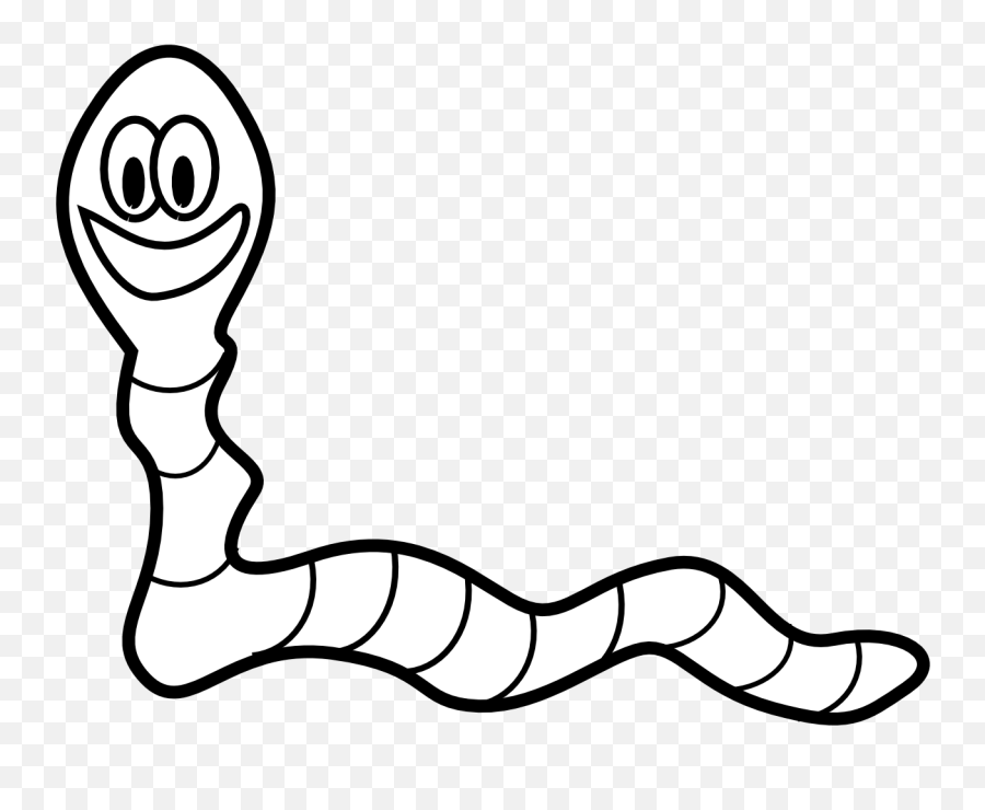 Worm Clipart Black And White Png - Worm Clipart Black And White,Worm Png