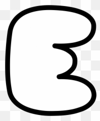 E Clipart Bubble Letter - png