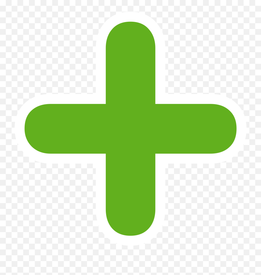 Green Plus Sign Clipart - Cross Png,Plus Symbol Png