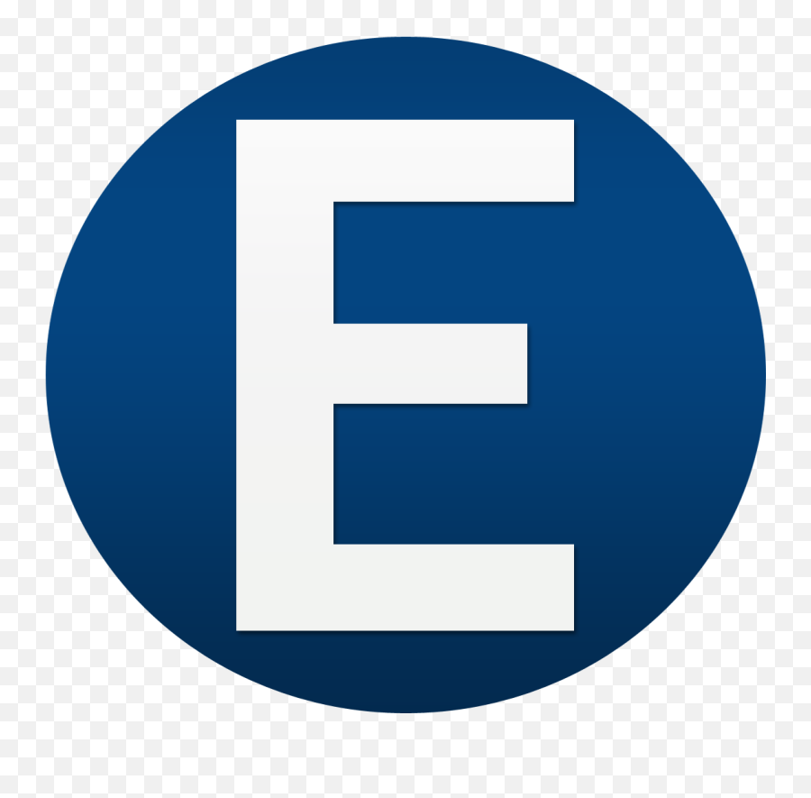 Blue White Letter E Logo Design Png - E Logo,E Png
