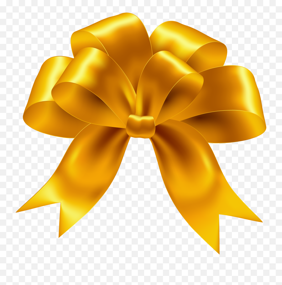 Clipart Bow Yellow Ribbon Png Gold