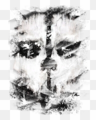 Ghostface Drawing Knife Transparent - Call Of Duty Ghosts Png,Ghost Face Png