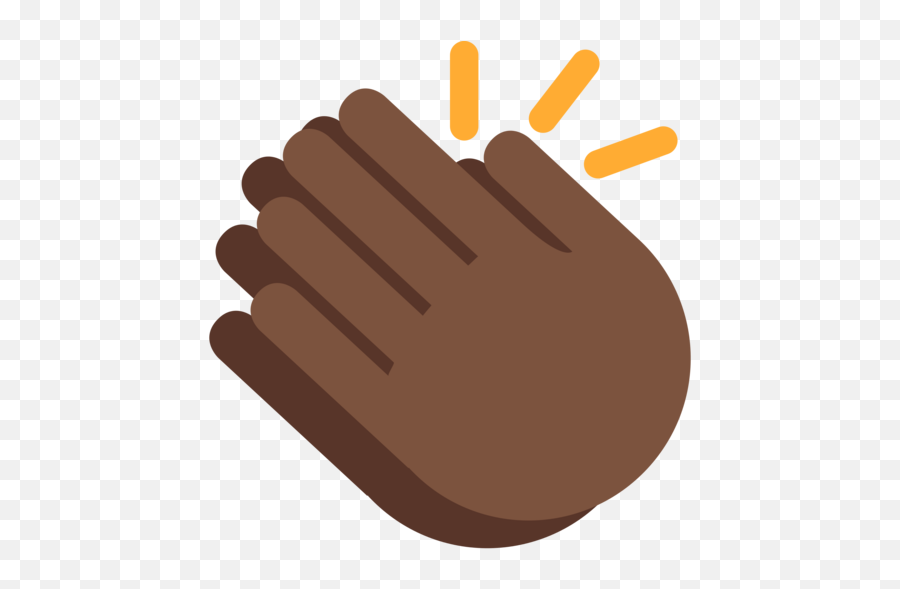 Dark Skin Tone Emoji - Transparent Clapping Hands Emoji Png,Clapping Emoji Png