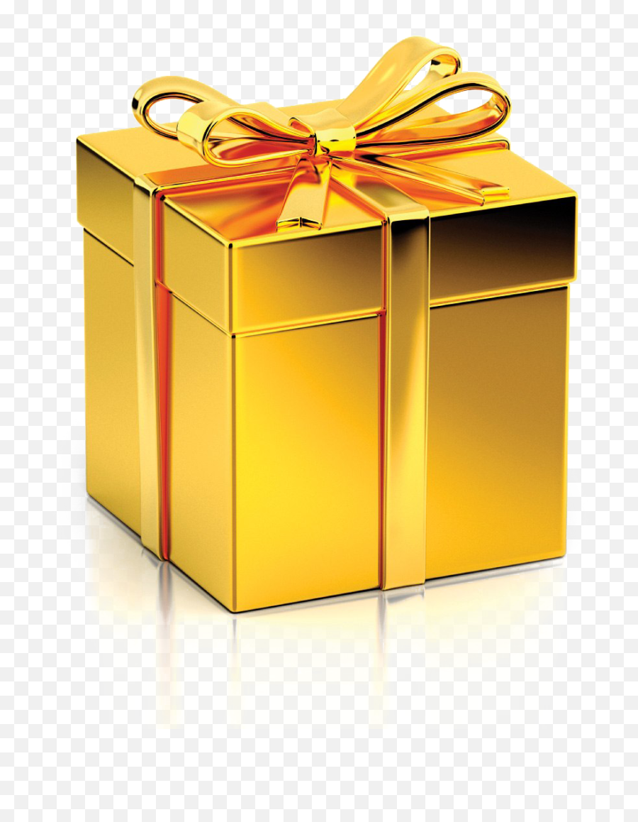 Golden Gift Png Clipart Background - Gold Gift Box Png,Christmas Presents Png