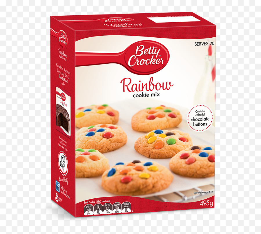 Rainbow Cookies - Betty Crocker Strawberry Cake Mix Png,Sugar Cookie Png