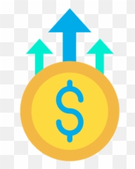 Dollar Growth Icon Of Flat Style - Png