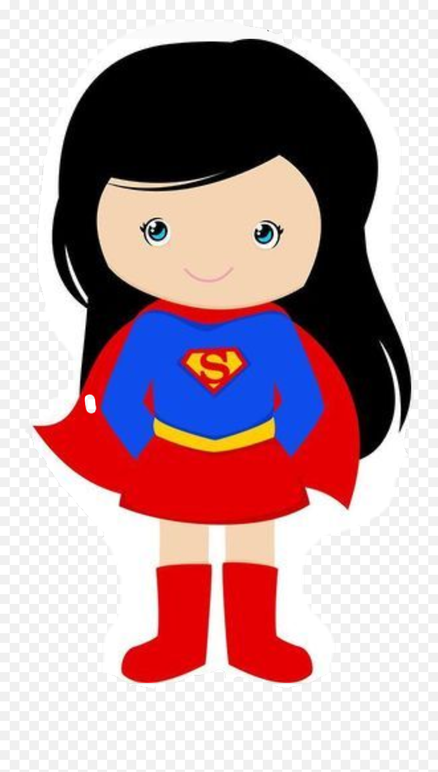 Supergirl Sticker - Supergirl Clipart Png Transparent Super Girl Cute Png,Supergirl Transparent