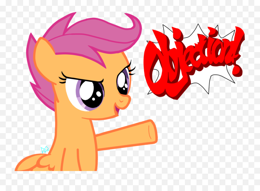 Download Ace Attorney Objection Safe Scootaloo Simple - Transparent Ace Attorney Objection Png,Objection Png