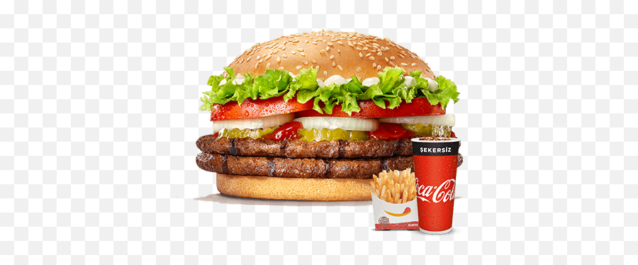 Burger King Double Whopper Menü Fiyat - Coca Cola Png,Whopper Png