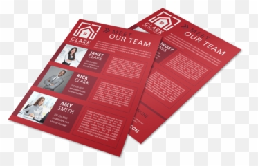 Red Meet Our Team Flyer Template Mycreativeshop - Flyer Png,Flyers Png