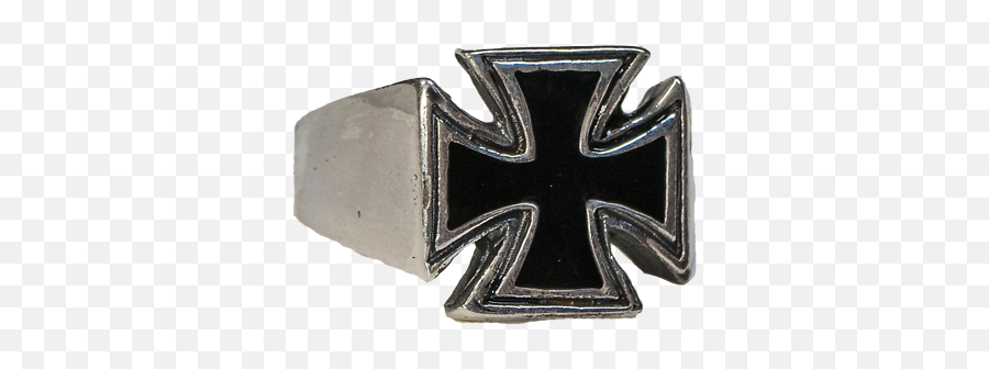 Iron Cross Ring 925 Silver Black Biker Heavy Metal Gothic German Feeanddave Ebay - Cross Png,Iron Cross Png