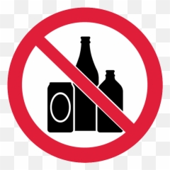 Brady Prohibitory Pictograms No Alcohol - Drinking Png