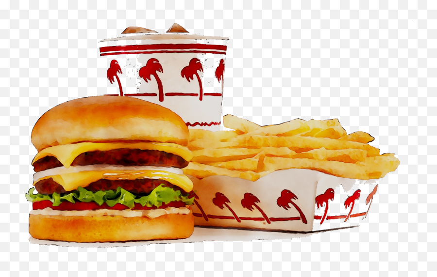 Hamburger California In - N Out Burger Transparent Png,Burger And Fries Png