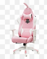 Af055 Pink Rabbit Gaming Chair - Special Editions Autofull Pink Bunny Gaming Chair Png,Rabbit Ears Png