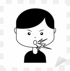 Angry Person Character Icon Vector Illustration Design Sticker U2022 Pixers - We live change Öfke Ile Ilgili Çizimler png