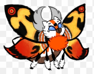 Big Fluffy Moth - Cute Mothra And Godzilla Png,Mothra Png