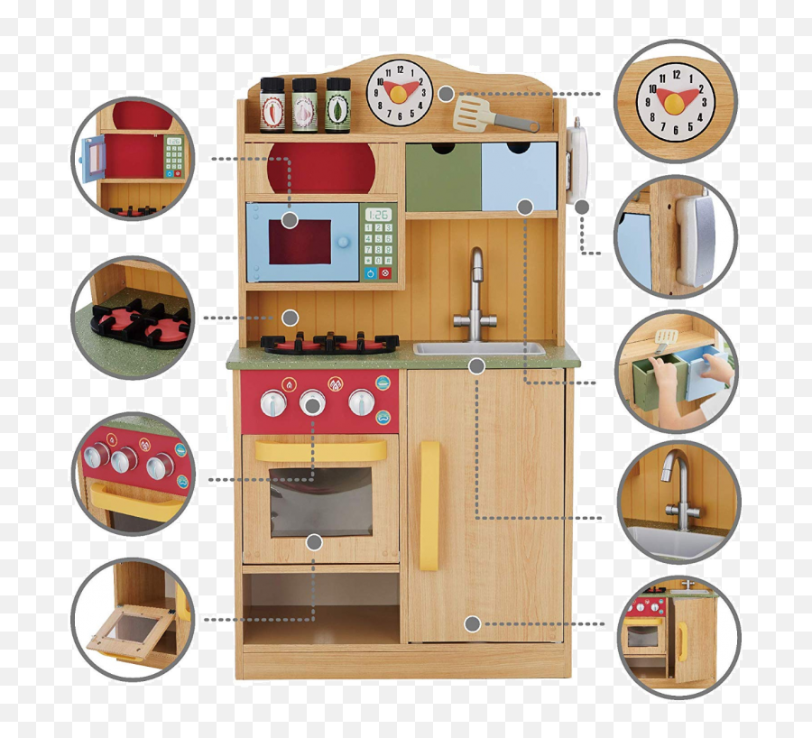 Little Chef Florence Classic Play Kitchen - Wood Grain Teamson Png,Wood Grain Png