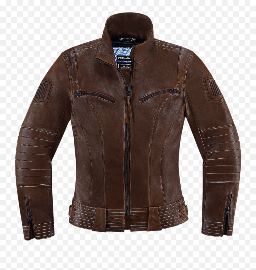 Leather Jackets Women Jacket - Long Sleeve Png,Icon Women Jacket