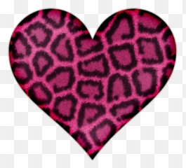 Pink Heart With Leopard Print Icon Png - Pink Leopard Heart,Leopard Icon