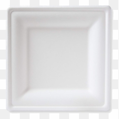 10 Square Sugarcane Plate Large Png