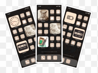 Iphone Beige Theme Widgets - Smartphone png