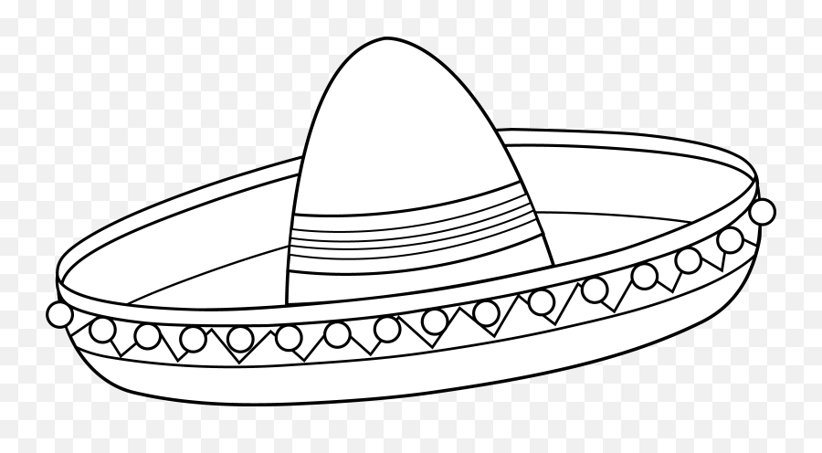 Mexican Sombrero - Sombrero Coloring Page Png,Mexican Hat Png