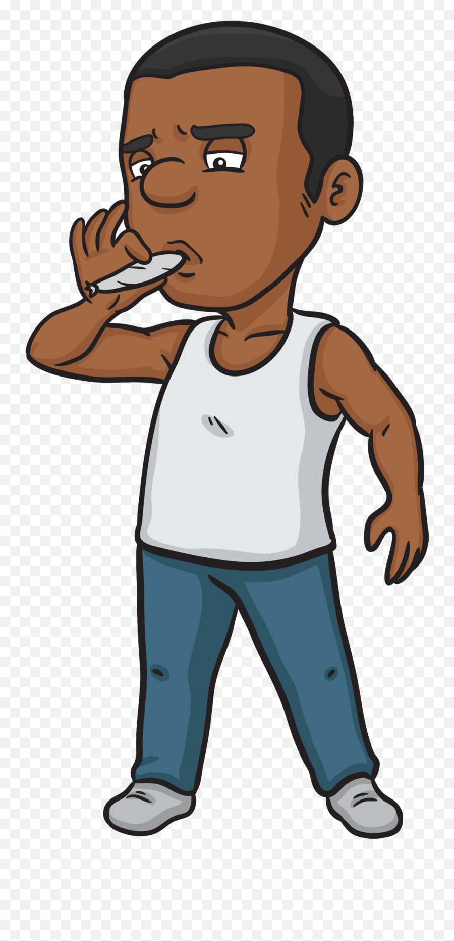 Black Guy - Man Smoking Weed Cartoon Png,Black Guy Png