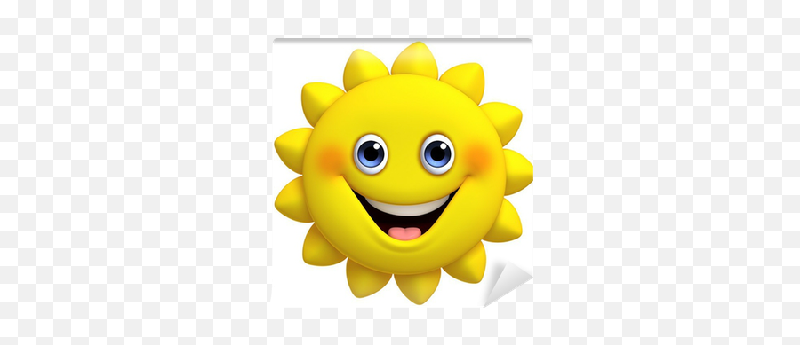 3d Cartoon Cute Sun Wall Mural Pixers - 3d Cartoon Sun Png,3d Sun Icon