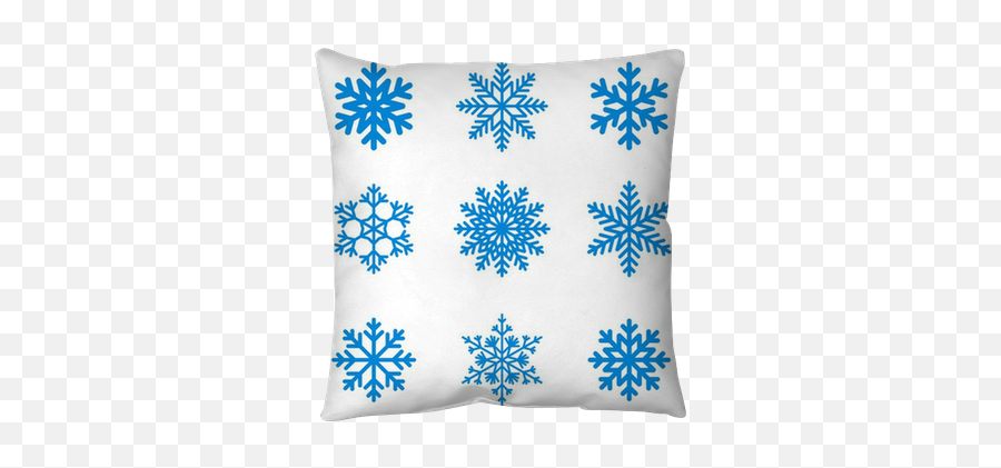 Snowflakes Icon Collection Vector Shape Pillow Cover - Snowflake Pattern Vector Png,Pillow Icon