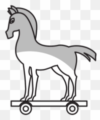 Trojan Horse Silhouette Icon - Canva Cabelo De Troia Desenho png