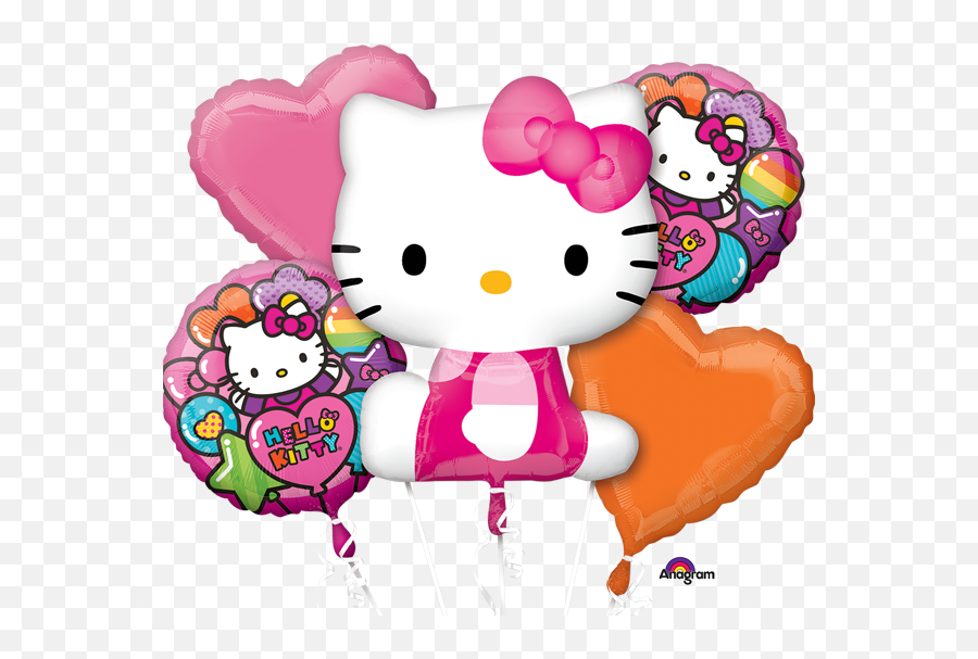Hello Kitty With Balloons Png 14 - 600 X 600 Webcomicmsnet 1st Birthday Hello Kitty,Balloons Png