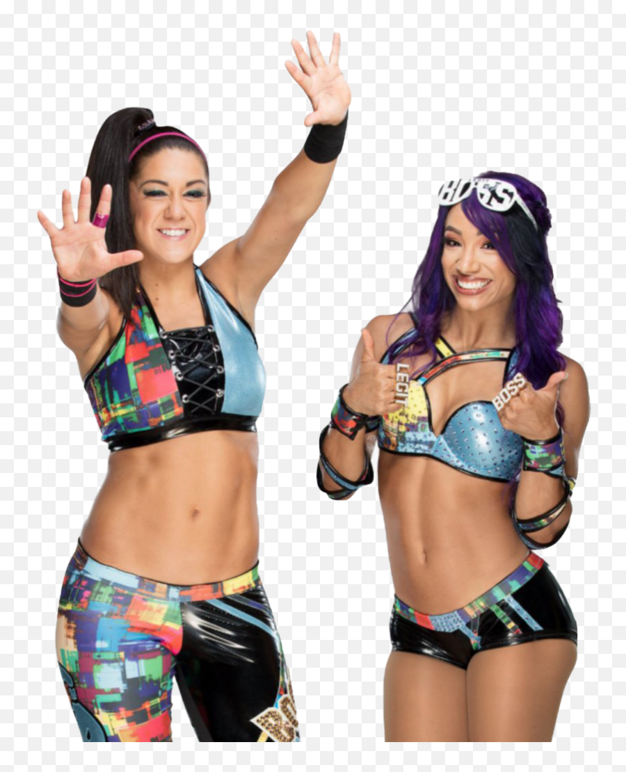 Sasha Banks And Bayley Hug - Png Wwe Sasha Banks,Bayley Png