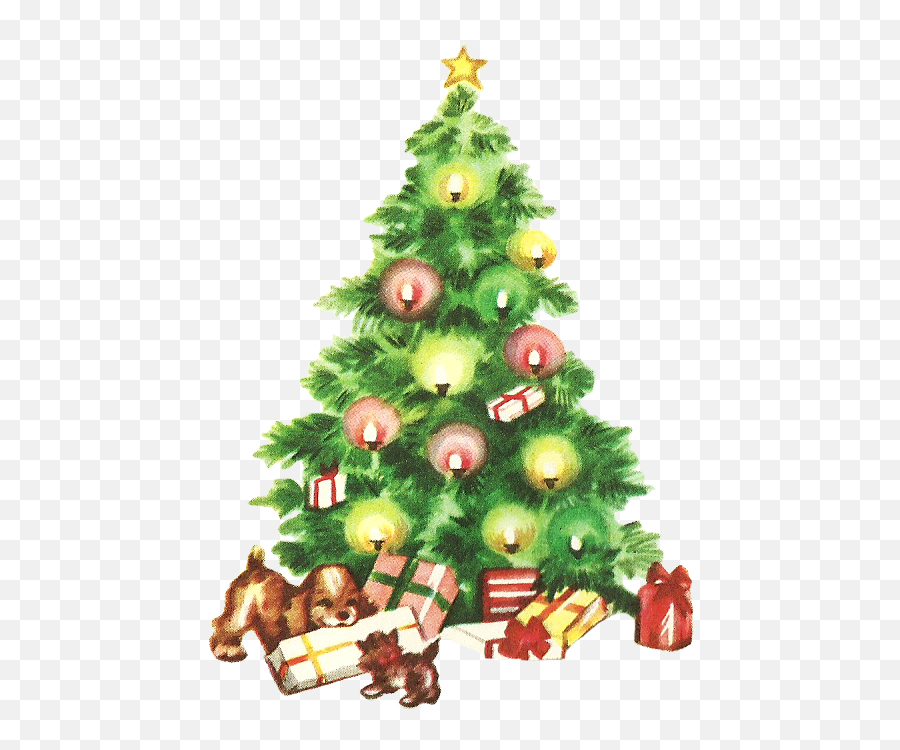 Transparent Background Christmas Tree Truck Clipart - Clipart Vintage Christmas Tree Png,Christmas Tree Clipart Transparent