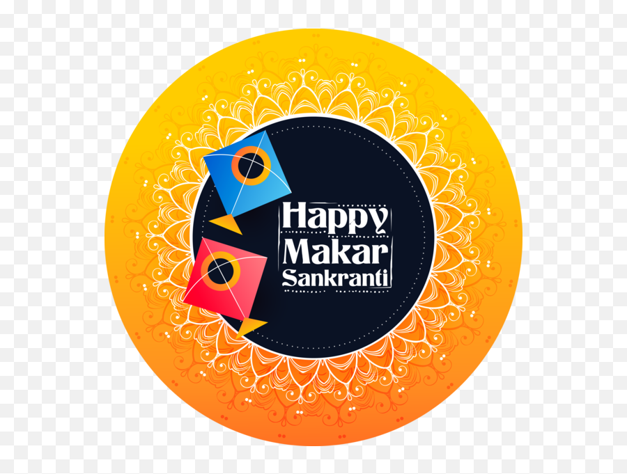Makar Sankranti Orange Logo Circle - Kaunghmudaw Pagoda Png,Decoration Png