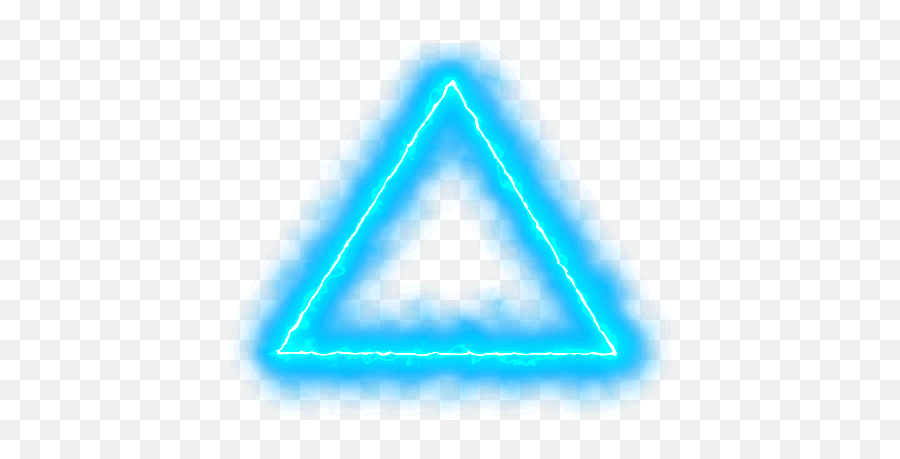 Lightning Neon Blue Fire Triangle Madewithpicsart Picsa - Neon Blue Triangle Transparent Png,Blue Fire Transparent