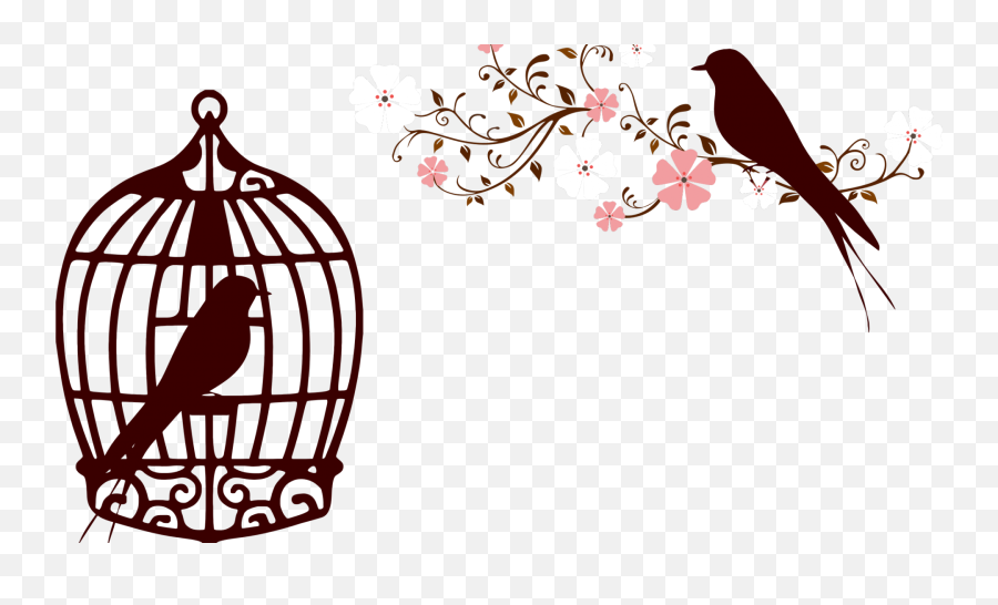 Download Floral Birds Silhouette No Background Free Svg Free Bird And Caged Bird Png Bird Silhouette Png Free Transparent Png Images Pngaaa Com