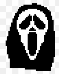 Download Ghost Face - Peace Sign Pixel Art Png,Ghost Face Png