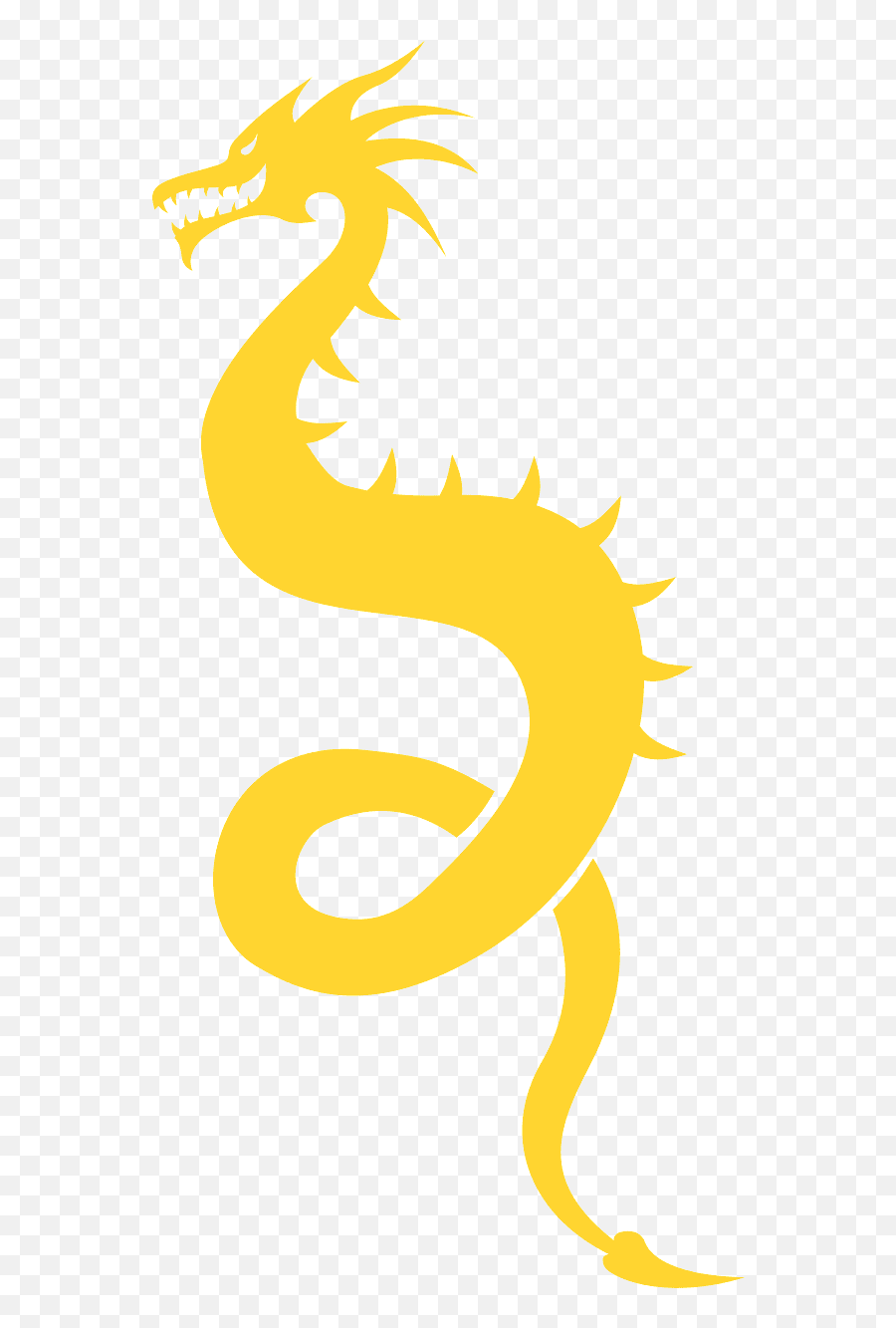 Chinese Dragon Silhouette - Gold Dragon Silhouette Png,Dragon Silhouette Png