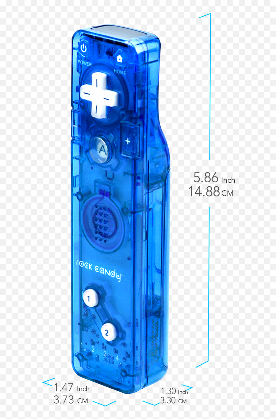 Pdp Rock Candy Wiiwii U Gesture Controller Blueberry Boom - Wii Png,Wii Remote Png