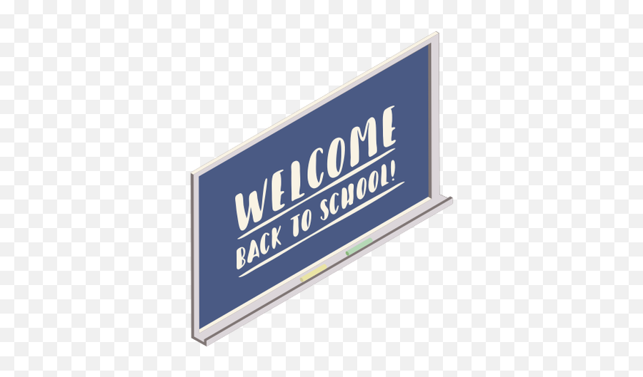 Welcome Back To School Board Chalk Flat - Transparent Png Signage,Back To School Png