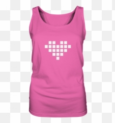 8 - Bit Heart Ladies TankTop Bin Eine September Frau png