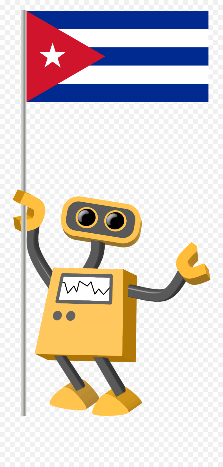 Robot 39 - Cu Flag Bot Cuba Tim Lebanese National Flag Cartoon Png,Cuban Flag Png