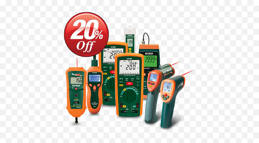 Current Promotions Extech Instruments - Vibration Meter Png,20% Off Png