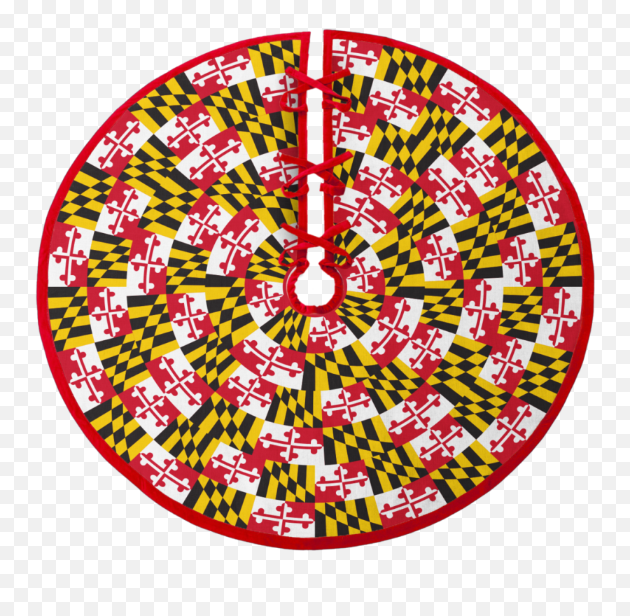 Download Hd Maryland Flag Christmas Tree Skirt Transparent - Dot Png,Maryland Flag Png