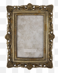 Details About Vintage Baroque Style Antique Gold Ornate Photo Picture Frame 4x6 Freestanding - png