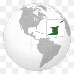 Trinidad And Tobago For Kids - Trinidad On The Globe Png,Trinidad Flag Png