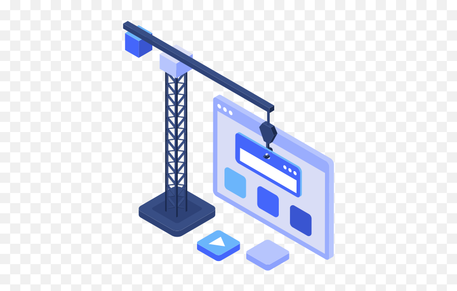 Builder Building Site Construction Crane Under - Website Under Construction Icon Png,Crane Png