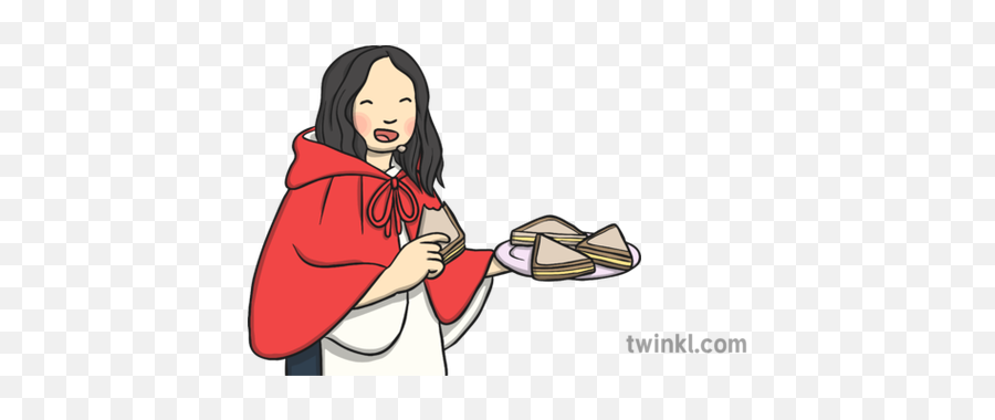 Red Riding Hood 4 Sandwiches Illustration - Twinkl Cartoon Png,Sandwiches Png