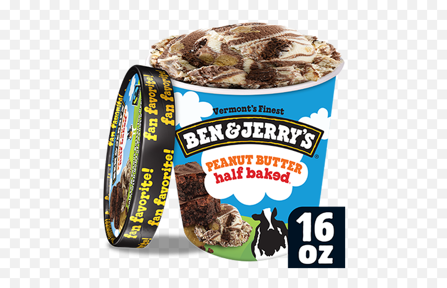 Peanut Butter Half Baked Ice Cream Pint - Ben Jerry Half Baked Png,Jawbone Icon Hd Denim